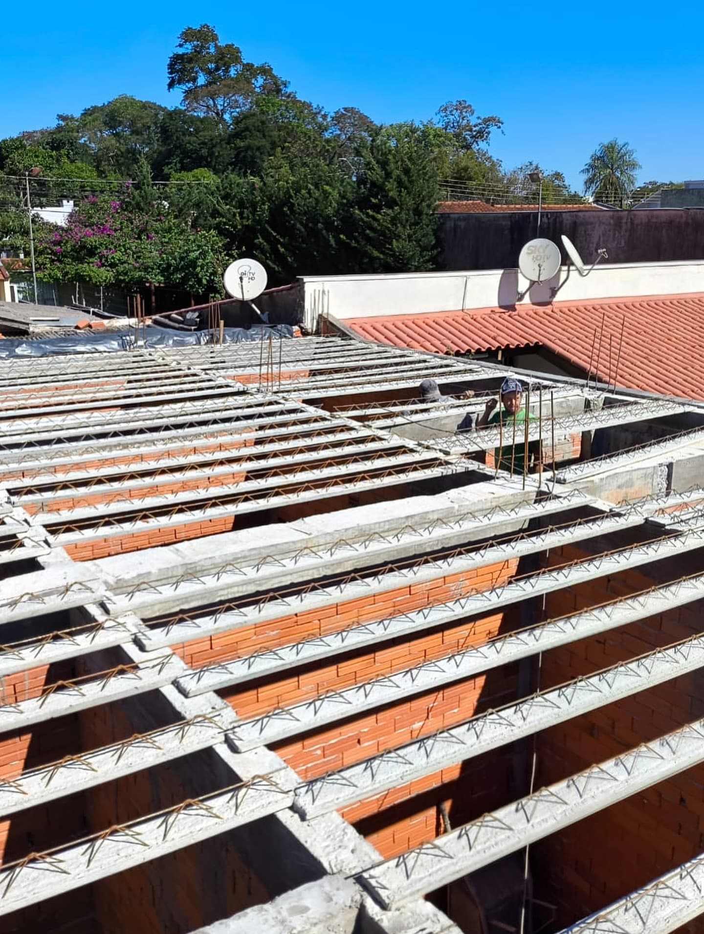 Laje em obra residencial